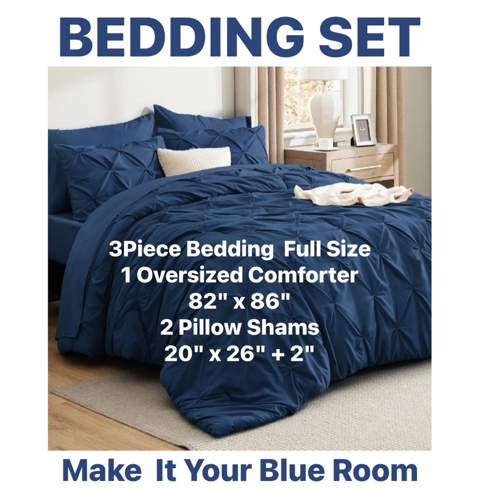 Blue Bedding Set - 3 Piece Full Size